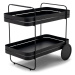 Kovový servírovací stolík na kolieskach 74x42 cm Gin & Trolley – Spinder Design