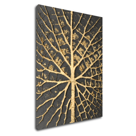 Impresi Obraz Zlatá štruktúra listu - 30 x 40 cm