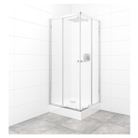 Set sprchovacieho kúta a vaničky, štvorec 80x80 cm Multi Basic SIKOBKMUQ80CRCH