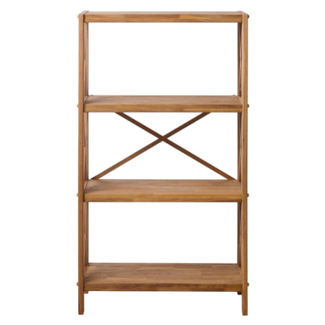 Regál z dubového dreva v prírodnej farbe 70x124 cm X-Shelf – Unique Furniture