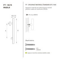 FT - MADLO kód 841S 40x10 mm ST ks BIM - biela matná (FBO) 600 mm 40x10 mm