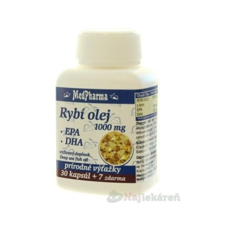 MedPharma Rybí olej 1000 mg+EPA+DHA tabliet 37