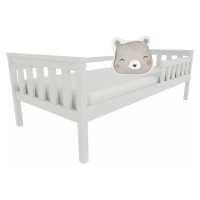 Detská masívna biela posteľ Franzo - rôzne rozmery Veľkosť: 160x80