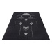 Čierny detský koberec Ragami Games, 80 x 150 cm