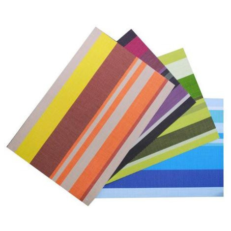 TORO Plastové tkané prestieranie TORO 45x30cm prúžky MIX farieb