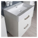 MEREO - Leny, kúpeľňová skrinka s keramickým umývadlom 50 cm, biela CN810