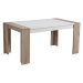 Jedálenský stôl robert 155x90cm - dub sivý/biela
