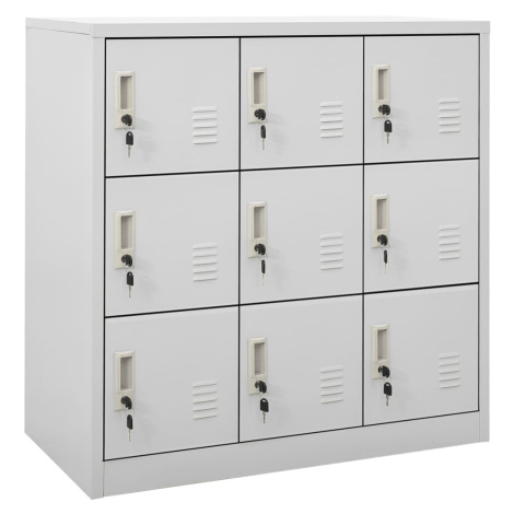 vidaXL Uzamykacia skriňa bledosivá 90x45x92,5 cm oceľová