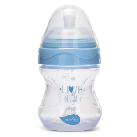 Fľaša Mimic 150ml, Transparent blue NUVITA