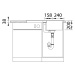 Blanco Adira 45 S, silgranitový drez 780x500x200 mm, 1-komorový, tartufo, BLA-527591