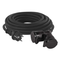 Venkovní prodlužovací kabel s 2 zásuvkami ZANE 15 m černý