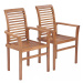 Stohovateľné jedálenské stoličky 2 ks hnedá Dekorhome,Stohovateľné jedálenské stoličky 2 ks hned