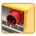 Elektrický priemyselný prenosný ohrievač s ventilátorom 5000W, žltý (SOMOGYI)