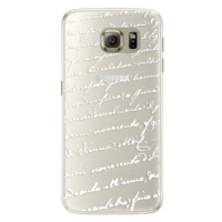 Silikónové puzdro iSaprio - Handwriting 01 - white - Samsung Galaxy S6 Edge