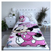 Ružová detská deka z mikroplyšu 100x150 cm Minnie Flowers – Jerry Fabrics