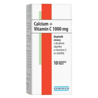 GENERICA Calcium + vitamín C 1000 mg 10 tabliet