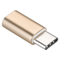 PremiumCord adaptér USB 3.1 konektor C/male - USB 2.0 Micro-B/female zlatý