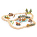 Drevená vláčikodráha v borovicovom lese Wild Pines Train set Tender Leaf Toys s vlakom a autami 