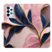 Flipové puzdro iSaprio - Pink Leaves - Samsung Galaxy A23 / A23 5G