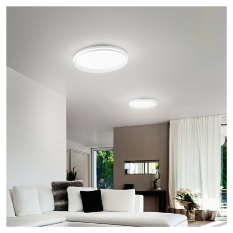 Stropné LED svetlo Isy, biele, Ø 55 cm, kov, CCT, stmievateľné Fabas Luce