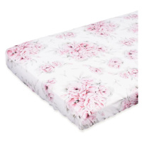 Bambusové detské prestieradlo na posteľ s motívom ružových kvetov