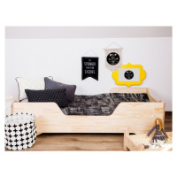 Drevená posteľ so zábranami Easy Middle rozmer lôžka: 70 x 160 cm