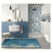 Modrý umývateľný behúň 55x115 cm Tamigi Azzurro – Floorita