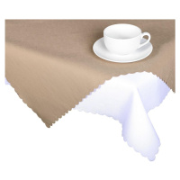 Forbyt, Obrus ​​s nešpinivou úpravou, Jednofarebný dáždik, kávový pr.140 cm