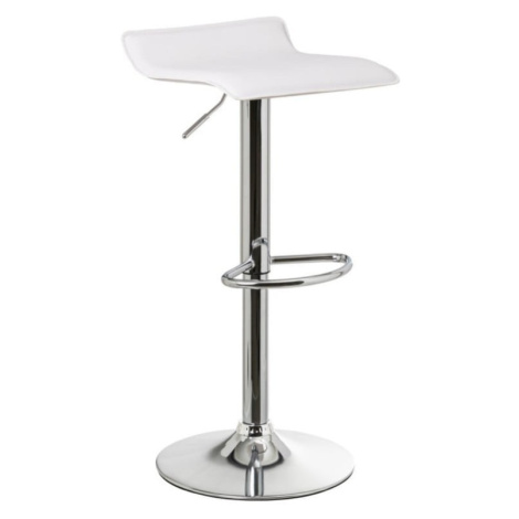 Biele barové stoličky s nastaviteľnou výškou z imitácie kože v súprave 2 ks (výška sedadla 63 cm Casa Selección