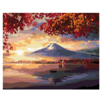 Diamantové maľovanie - JAPONSKO HORA A JAZERO Rámovanie: vypnuté plátno na rám, Rozmer: 40x50 cm