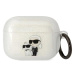 Púzdro Karl Lagerfeld Airpods Pro cover transparent Gliter Karl&Choupette (KLAPHNKCTGT)