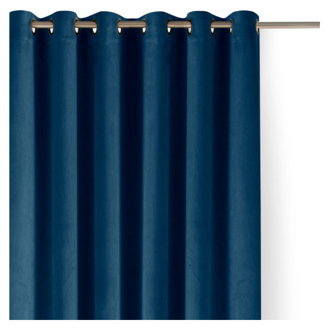 Modrý zamatový dimout záves 530x175 cm Velto – Filumi