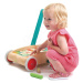 Drevené chodítko s kockami Baby Block Walker Tender Leaf Toys vozík s maľovanými obrázkami 29 ko