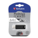Verbatim USB flash disk, USB 3.0, 64GB, PinStripe, Store N Go, černý, 49318, USB A, s vysuvnym k