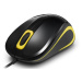 Crono CM643Y - optická myš, USB, čierna + žltá