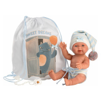 Llorens 26313 NEW BORN CHLAPČEK - realistická bábika bábätko s celovinylovým telom - 26