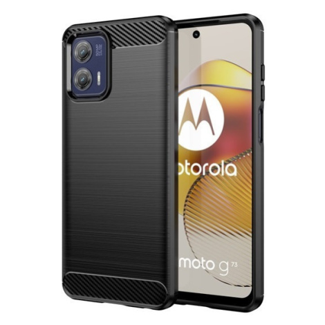 Motorola Moto G73 5G, silikónové puzdro, stredne odolné proti nárazu, brúsené, karbónový vzor, č