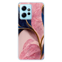 Odolné silikónové puzdro iSaprio - Pink Blue Leaves - Xiaomi Redmi Note 12 5G