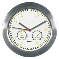 Nástenné hodiny MPM, 2485.7000 - strieborná/biela, 28cm