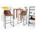 LuxD Dizajnová barová stolička Alba hnedá