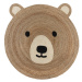 Jutový detský koberec v prírodnej farbe 100x100 cm Bertie Bear – Flair Rugs