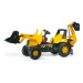 Šlapací traktor JCB s prednou aj zadnou lyžicou Rolly Toys 812004