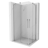 MEXEN/S - Velar Duo štvorcový sprchovací kút 100 x 90, transparent, chróm 871-100-090-02-01