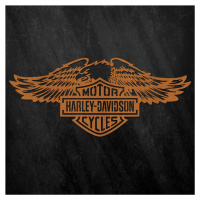 Drevený obraz - Logo Harley Davidson, Čerešňa
