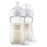 Philips AVENT Fľaša Natural Response sklenená 240 ml, 1m+ 2 ks