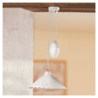 Závesná lampa Pizzo s kladkou, 1-pl, 40 cm