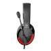 Marvo HG9022, sluchátka s mikrofónom, ovládanie hlasitosti, černo-červená, 7.1 (virtualne), LED,