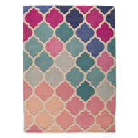 Ručne všívaný kusový koberec Illusion Rosella Pink / Blue Rozmery koberca: 80x150