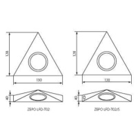 Svietidlo ZEPO LFD-T02/S-C - Nábytkové bodové svietidlo (Kanlux)