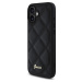 Guess Leather Quilted Kryt pre iPhone 16, Čierny